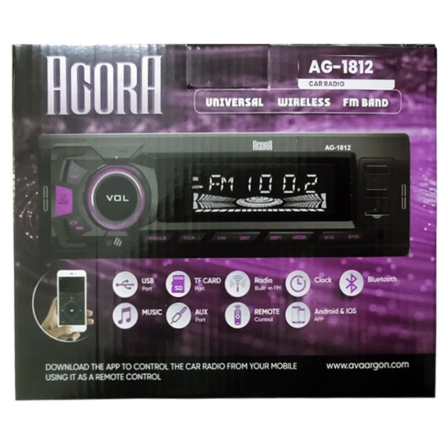پخش کننده خودرو آگورا مدل AG-1812