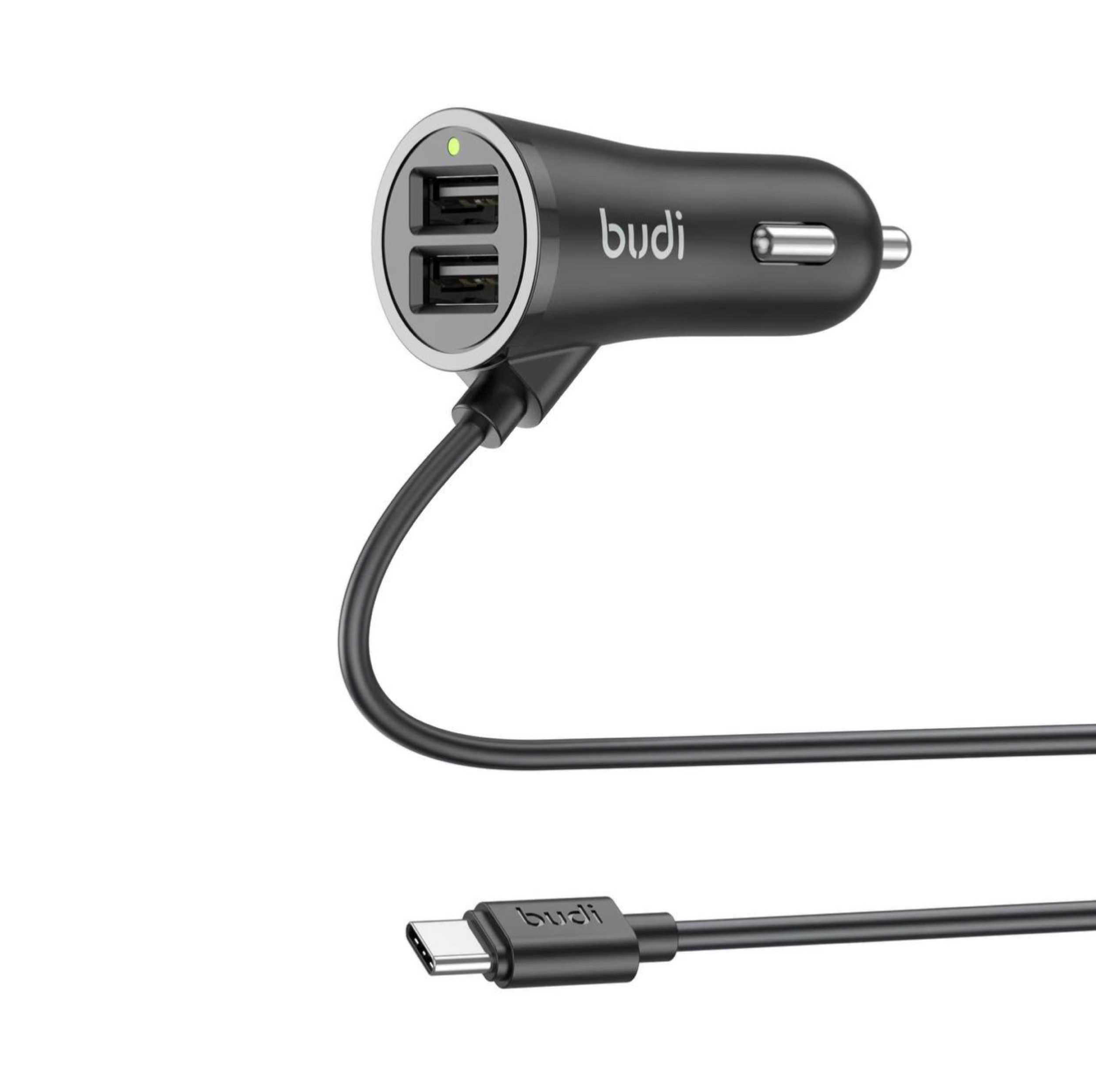 شارژر فندکی 17وات بودی مدل CC068TB1 به همراه کابل USB-C
