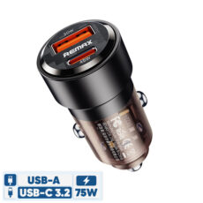شارژر فندکی 75 وات دو پورت ریمکس مدل RCC 360