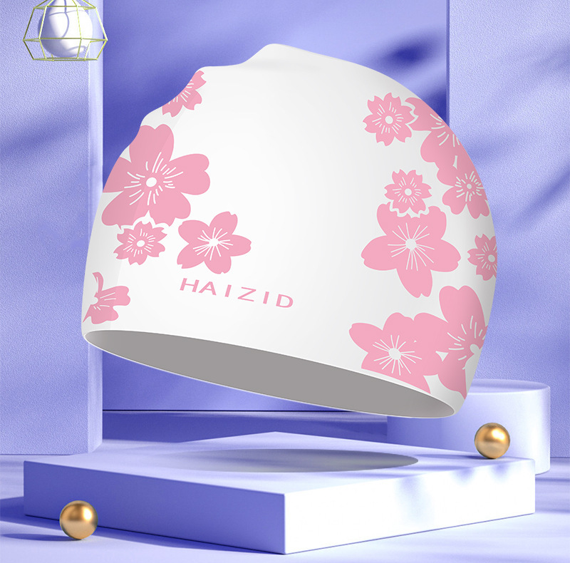 کلاه شنا هایزید طرح گل نسترن مدل SY-405