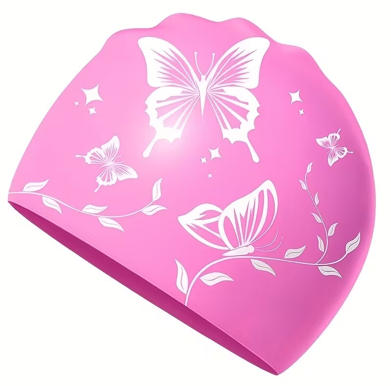 کلاه شنا طرح گل و پروانه کد SY-1124
