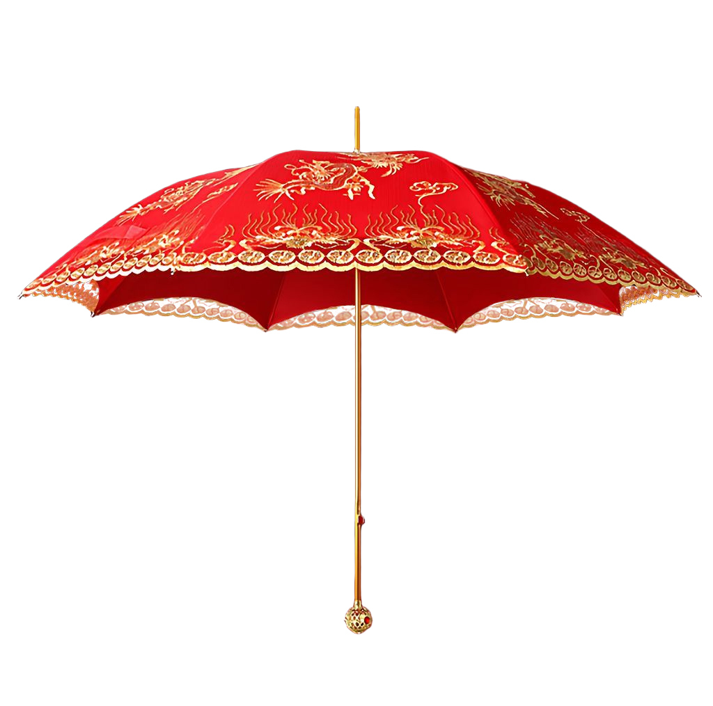 چتر 8 پره مدل پولکدار طرح Chinese Dragon قطر 95 سانتی‌متر