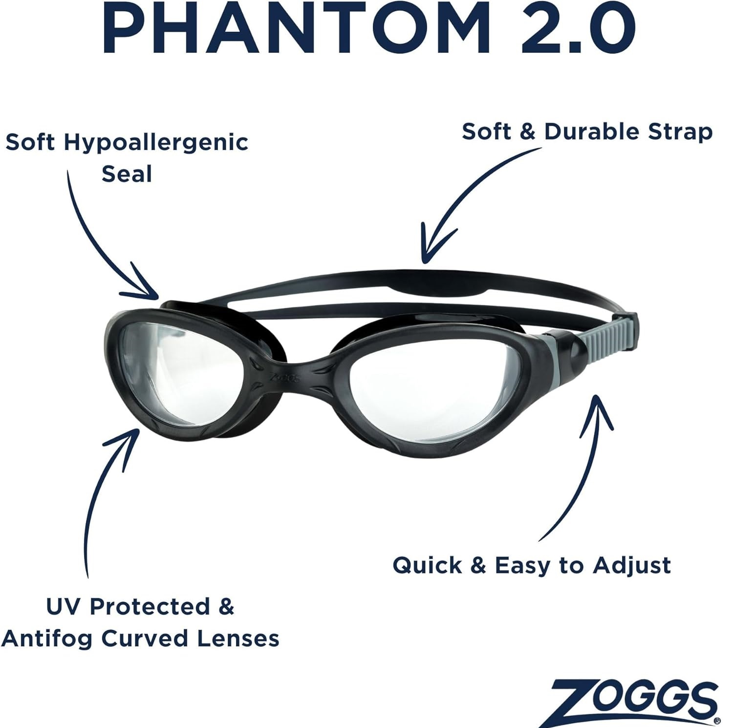 عینک شنا زاگز مدل Phantom