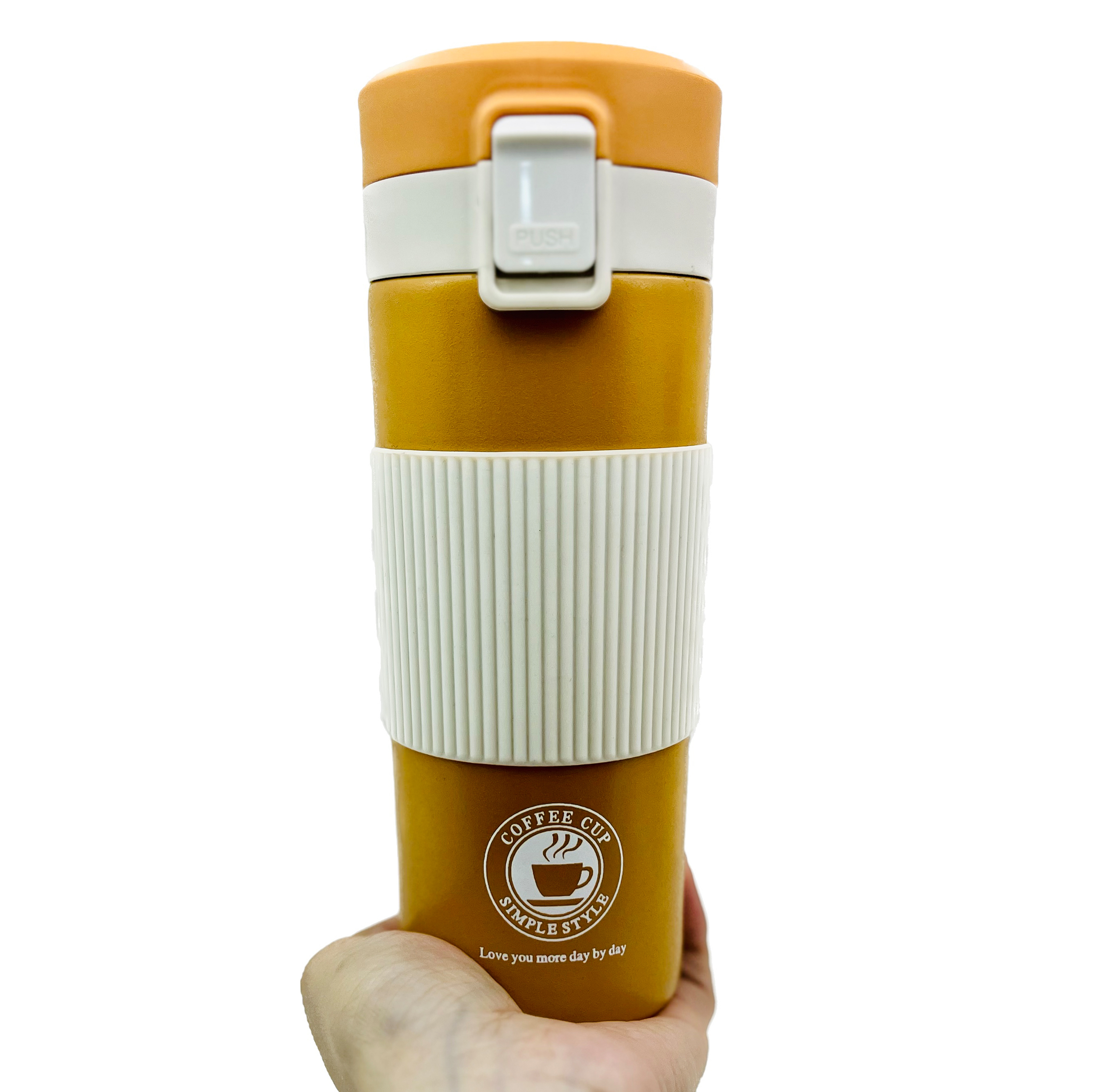 ماگ سفری مدل هوشمند درجه دار طرح COFFEE CUP گنجایش 0.4 لیتر