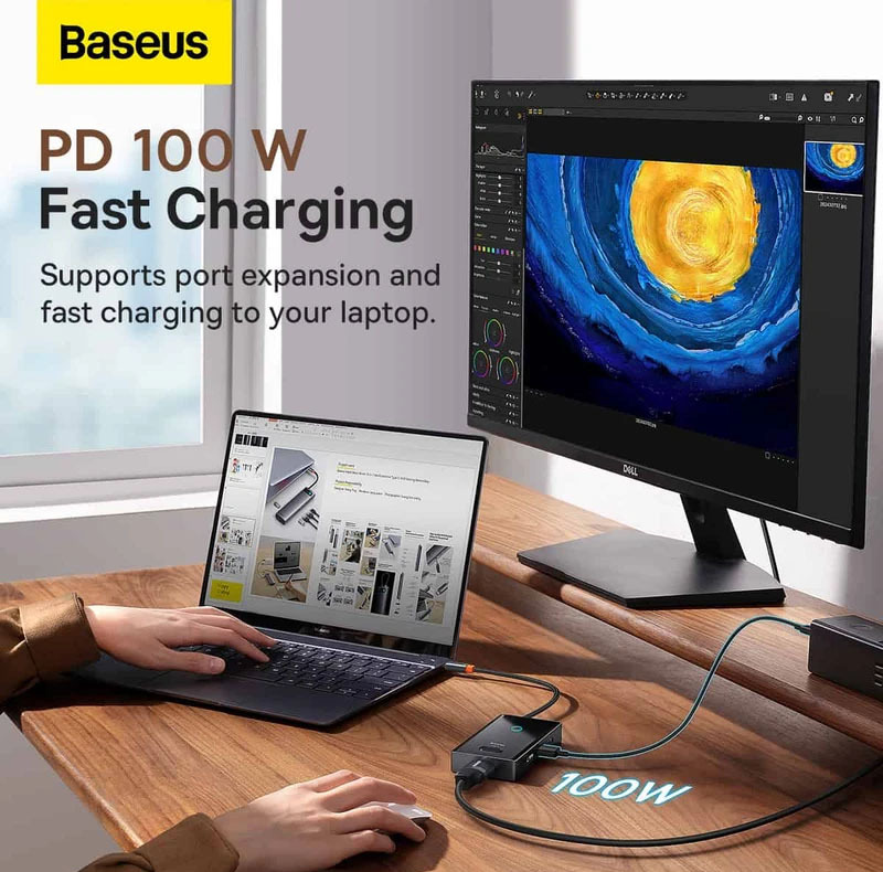 هاب 6 پورت USB-C بیسوس مدل WKYY030213