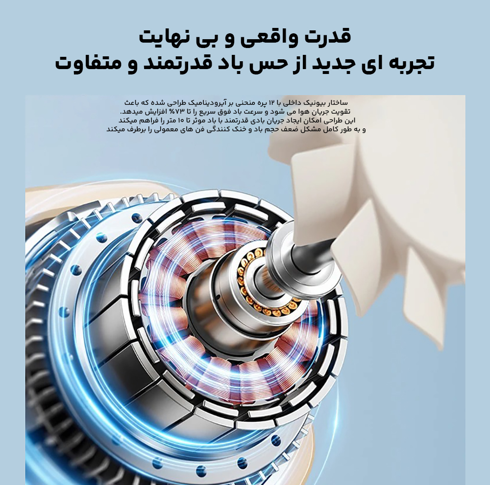 جت فن شارژی مدل چراغدار X8