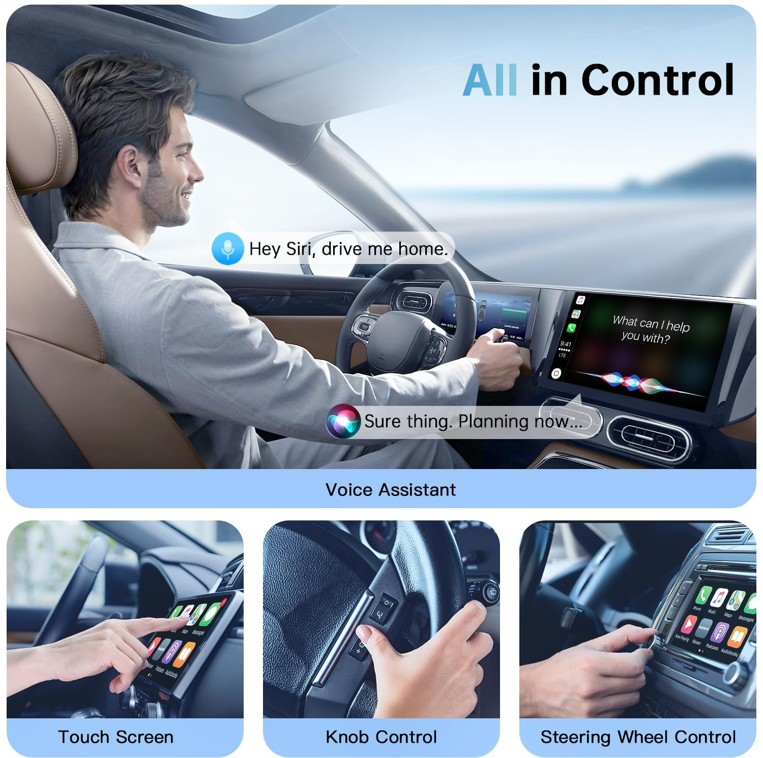 کارپلی و اندروید اتو مدلwireless Carplay/Android Auto به همراه مبدل USB به Type-C