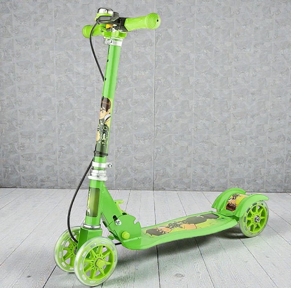 اسکوتر رجال مدل چهار چرخ کد Folding به همراه زنگ هشدار ظرفیت وزنی 75 کیلوگرم