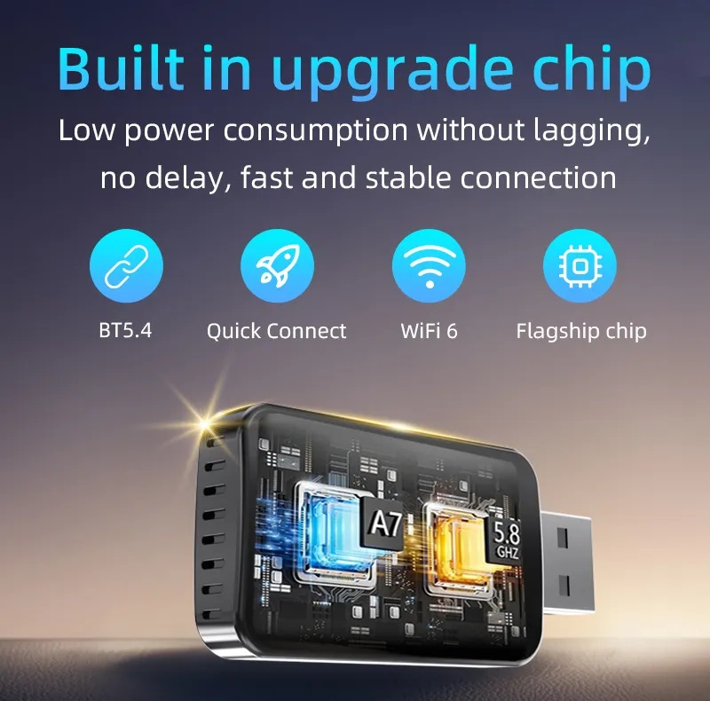 کارپلی و اندروید اتو مدل CP/AA M10 2in1 Carplay/Android Auto به همراه مبدل USB به USB-C