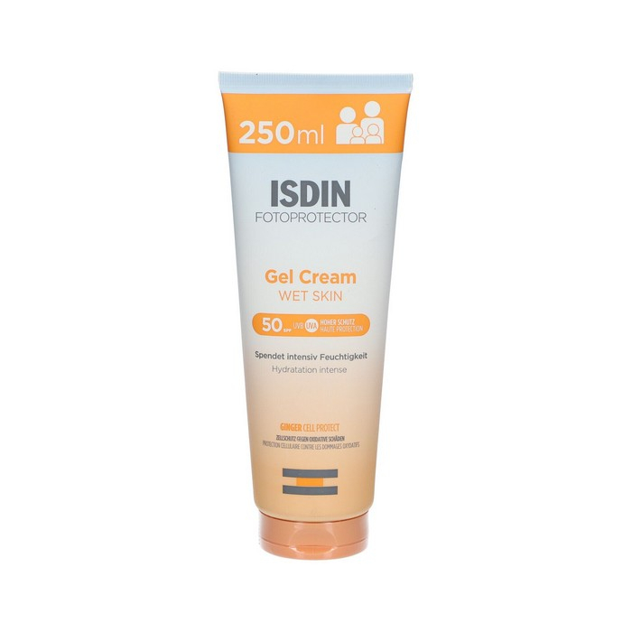 ژل ضد آفتاب بدون رنگ ایزدین SPF 50 مدل Fotoprotector مناسب پوستهای حساس حجم 250 میلیلیتر