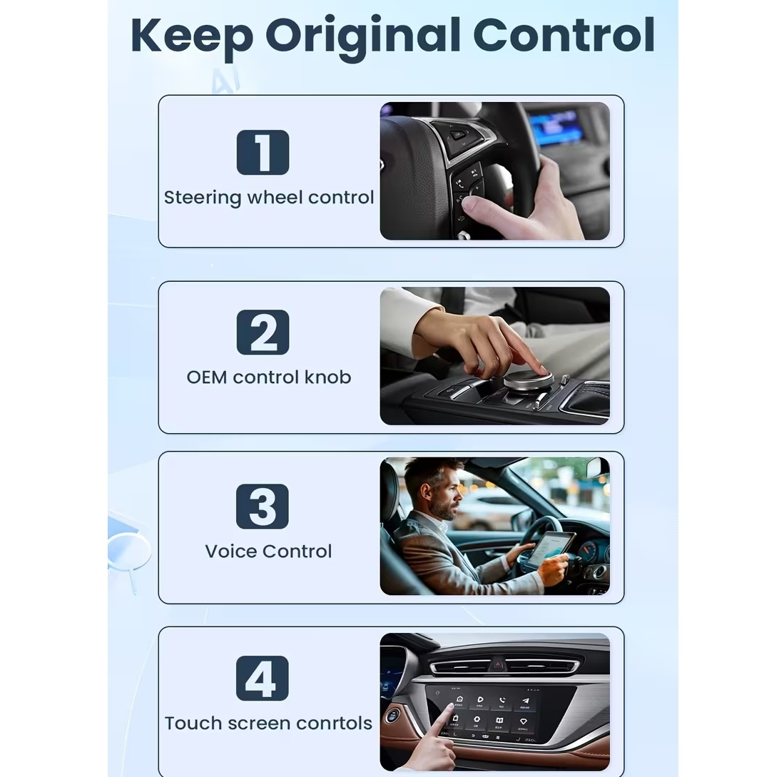 کارپلی و اندروید اتو مدل CP/AA M10 2in1 Carplay/Android Auto به همراه مبدل USB به USB-C