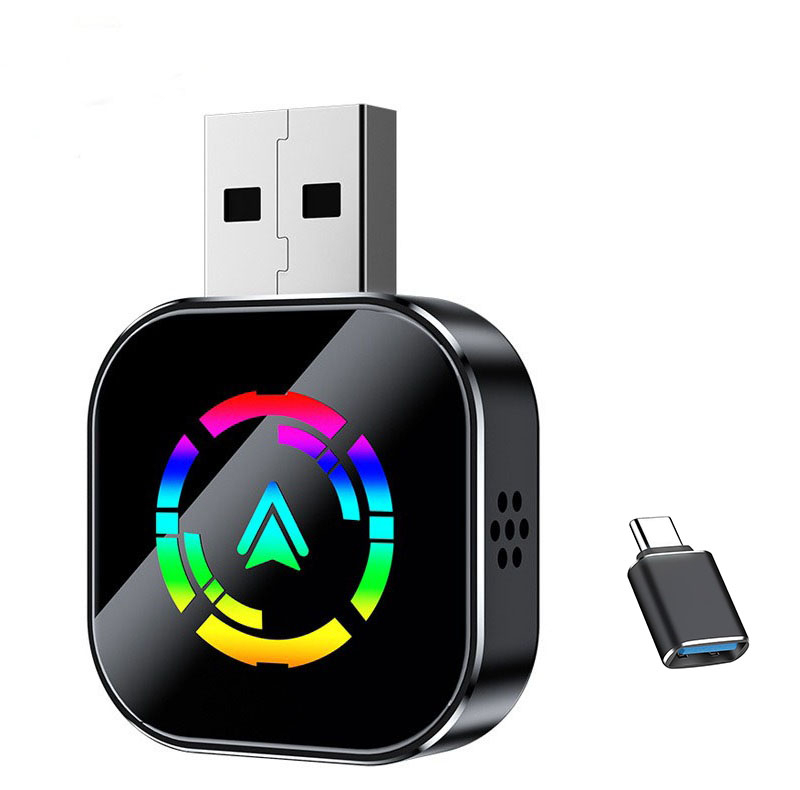 کارپلی و اندروید اتو مدل Wireless CarPlay/Android Auto Q1AS به همراه مبدل USB به USB-C