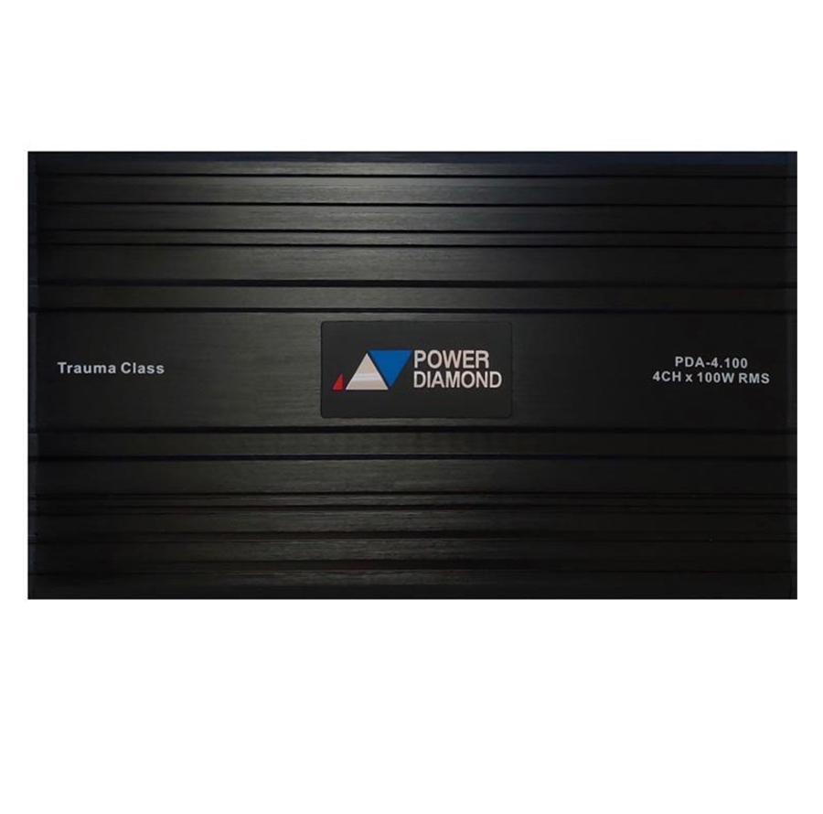 آمپلی فایر خودرو 4 کانال پاور دیاموند مدل TRAUMA 4.100 4*100 W RMS