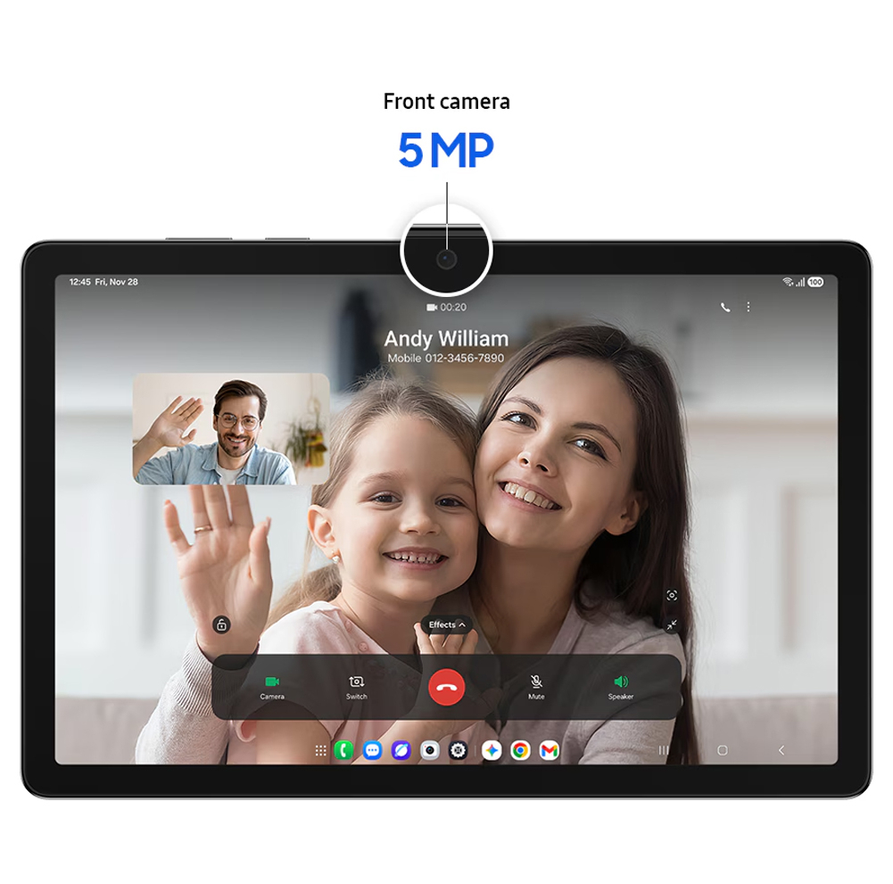 تبلت 11 اینچ سامسونگ مدل Galaxy Tab A11 Plus 5G، ظرفیت 256 گیگابایت و رم 8 گیگابایت، قابلیت پشتیبانی از سیم کارت، رزولوشن دوربین 8 مگاپیکسل