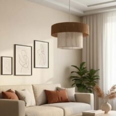 لوستر بافتنی مدل دوطبقه رافیا