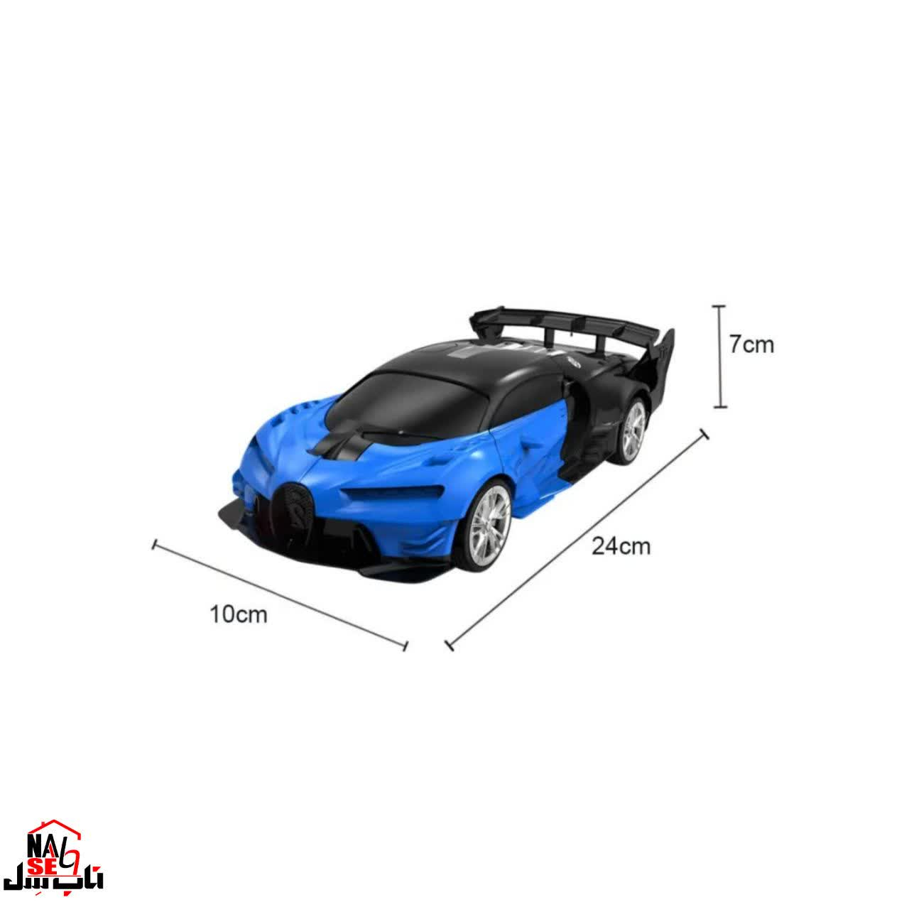ماشین بازی کنترلی ناب سل مدل بوگاتی تبدیل شونده شارژی BUGATTI