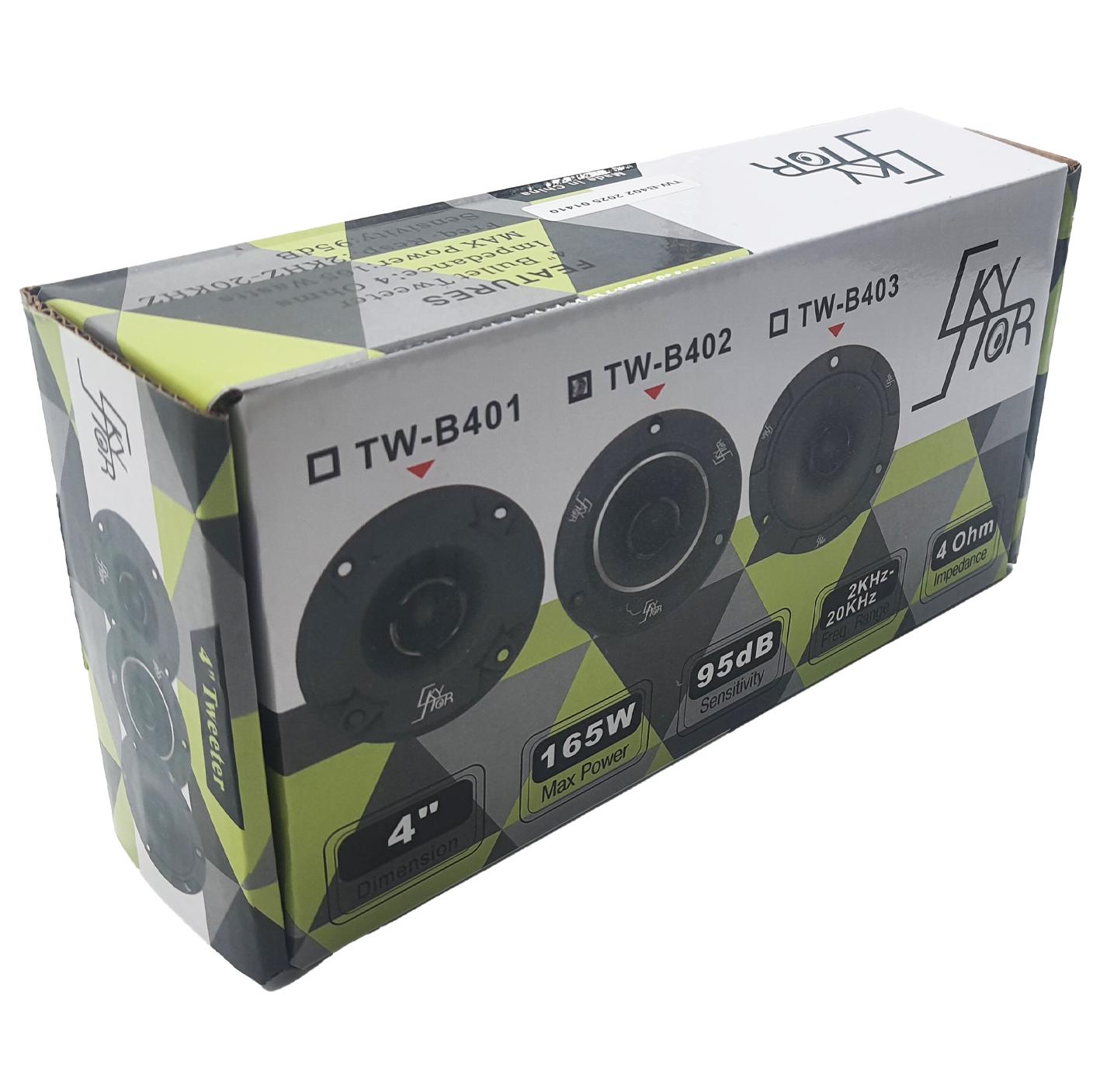توییتر پشت و جلو خودرو اسکایلر مدل TW-B403 سایز 4 اینچ بسته دو عددی