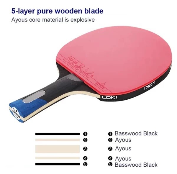 راکت پینگ پنگ لوکی مدل carbon 4star