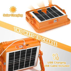 چراغ روشنایی مدل پروژكتور شارژی و خورشيدی 200w