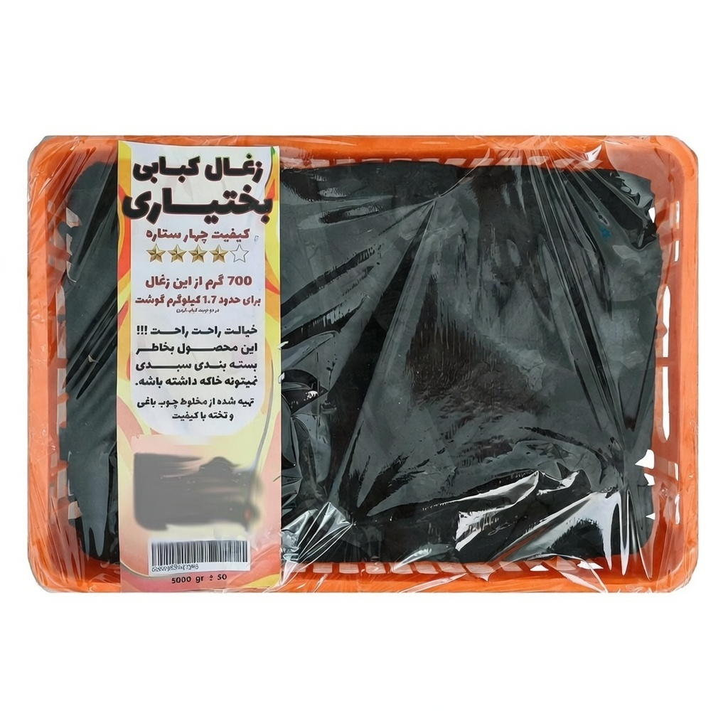 زغال کبابی بختیاری مدل 4 ستاره سبدی وزن 5 کیلوگرم