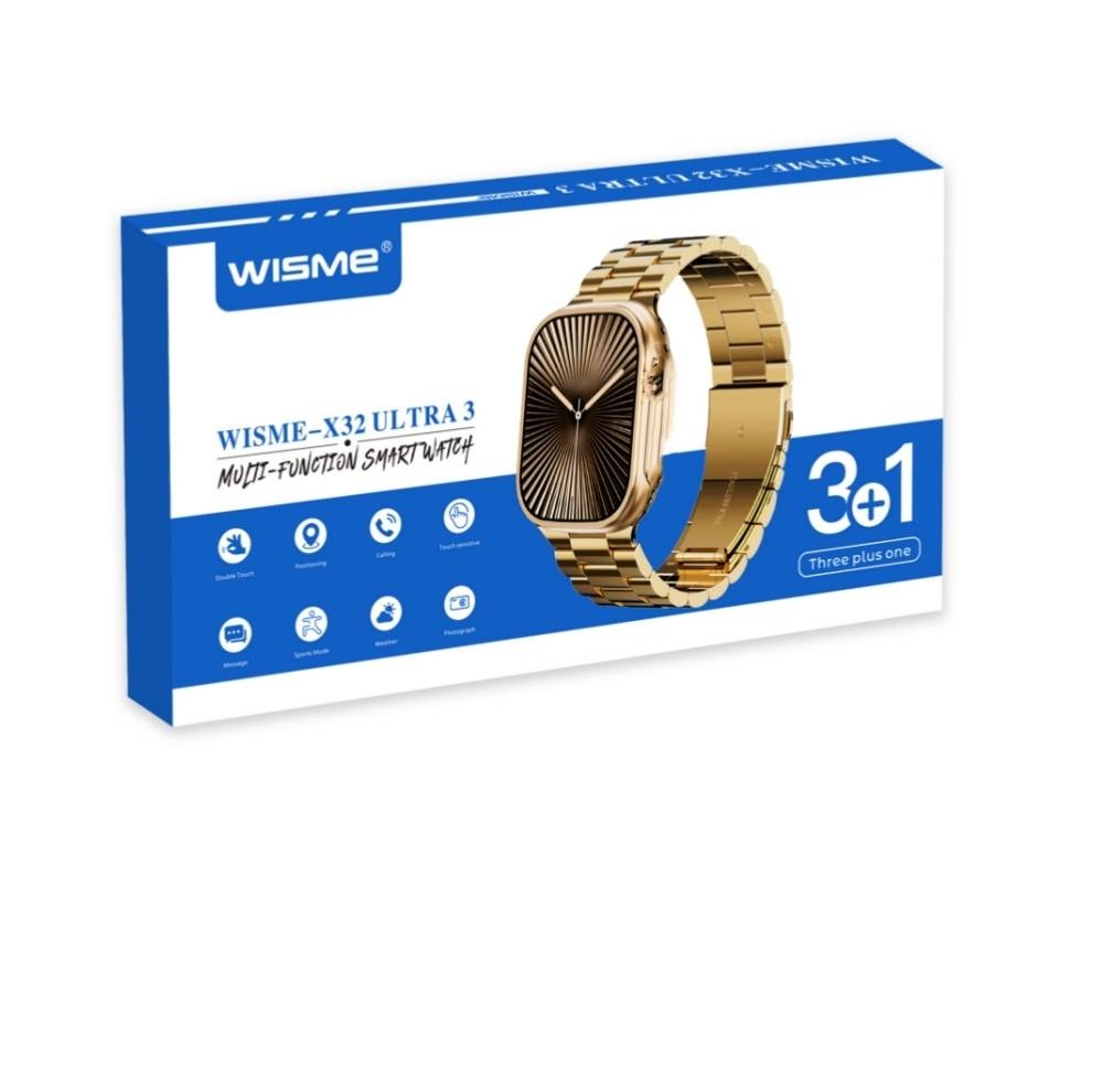 ساعت هوشمند 42 میلی متری ویسمی مدل x32 ultra3 با بند فلزی
