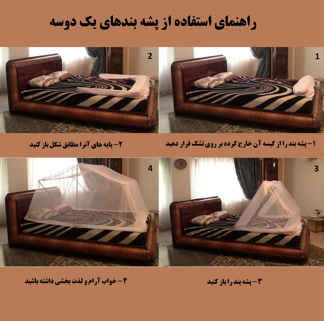 پشه بند یک دو سه کد 01 سایز 200×190 سانتی متر