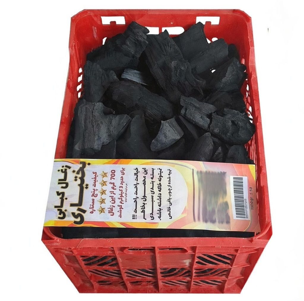 زغال کبابی بختیاری مدل 5 ستاره سبدی وزن 5.5 کیلوگرم