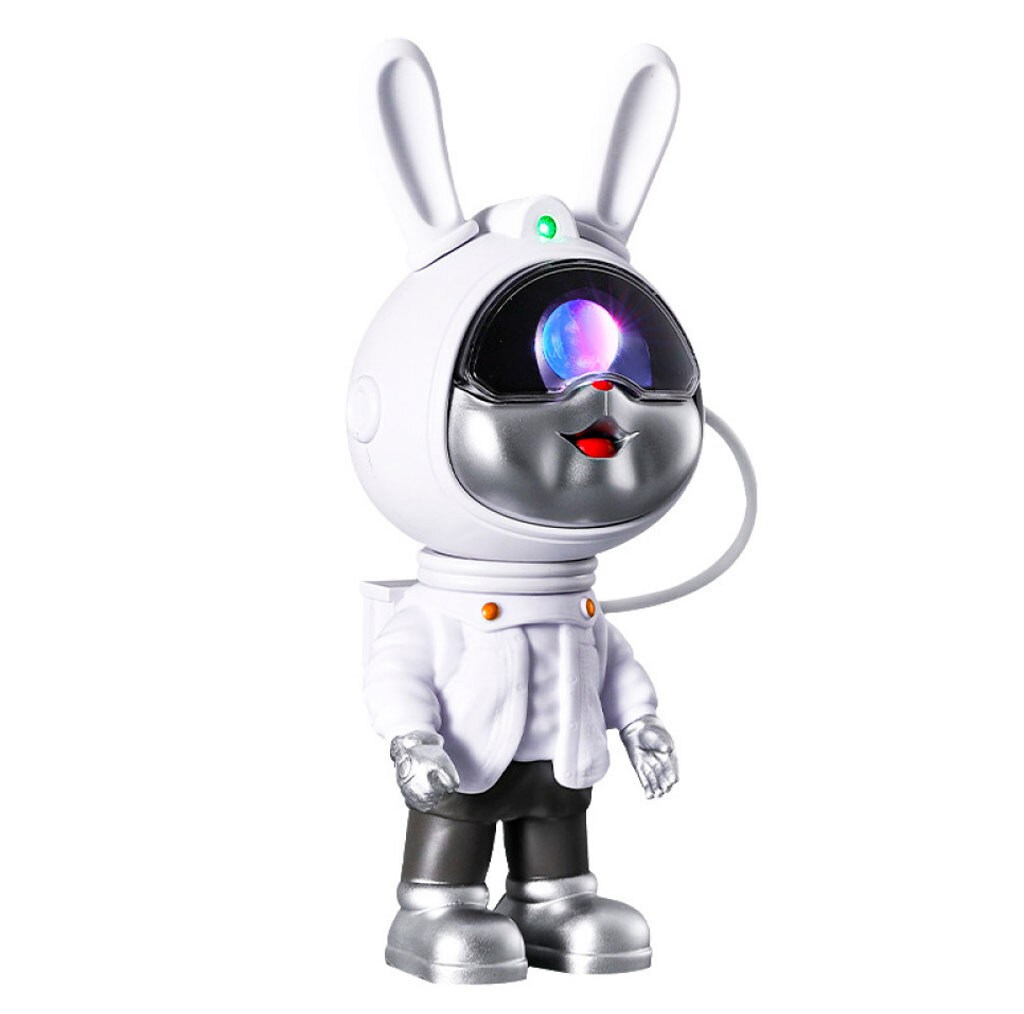 چراغ خواب رومیزی مدل galaxy nightlight projector خرگوش فضانورد با نور کهکشانی