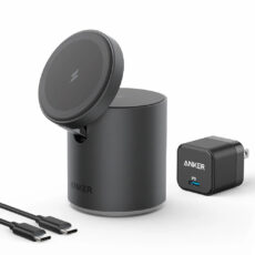 شارژر بی‌سیم 7.5 وات انکر مدل B2568 به همراه شارژر دیواری 20 وات انکر و کابل USB-C به USB-C