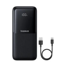 پاوربانک 22 وات بیسوس مدل LIPOW Dual ظرفیت 20000 میلی‌آمپرساعت به همراه کابل USB-C و لایتنینگ