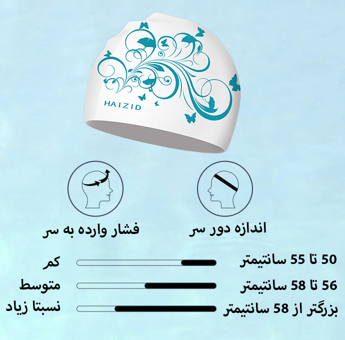 کلاه شنا هایزید طرح پیچک مدل SY-404