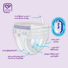 پوشک شورتی مای بیبی مدل کانال دار  سایز 7 بسته 20 عددی