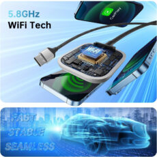 کارپلی و اندروید اتو مدلwireless Carplay/Android Auto به همراه مبدل USB به Type-C