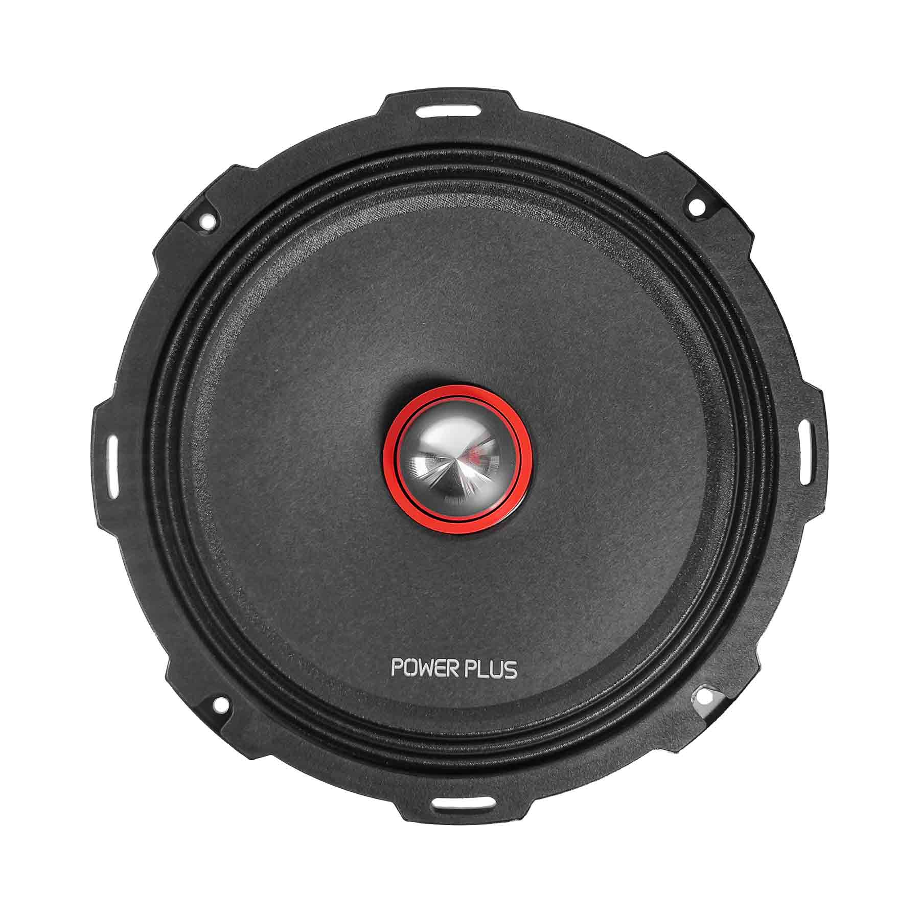 میدرنج پشت خودرو پاور پلاس مدل PMR10 سایز 10 اینچ به همراه سوپر تیوتر مجموعه 4 عددی
