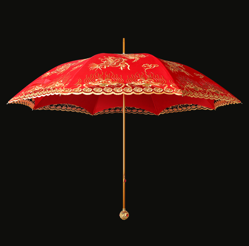 چتر 8 پره مدل پولکدار طرح Chinese Dragon قطر 95 سانتی‌متر