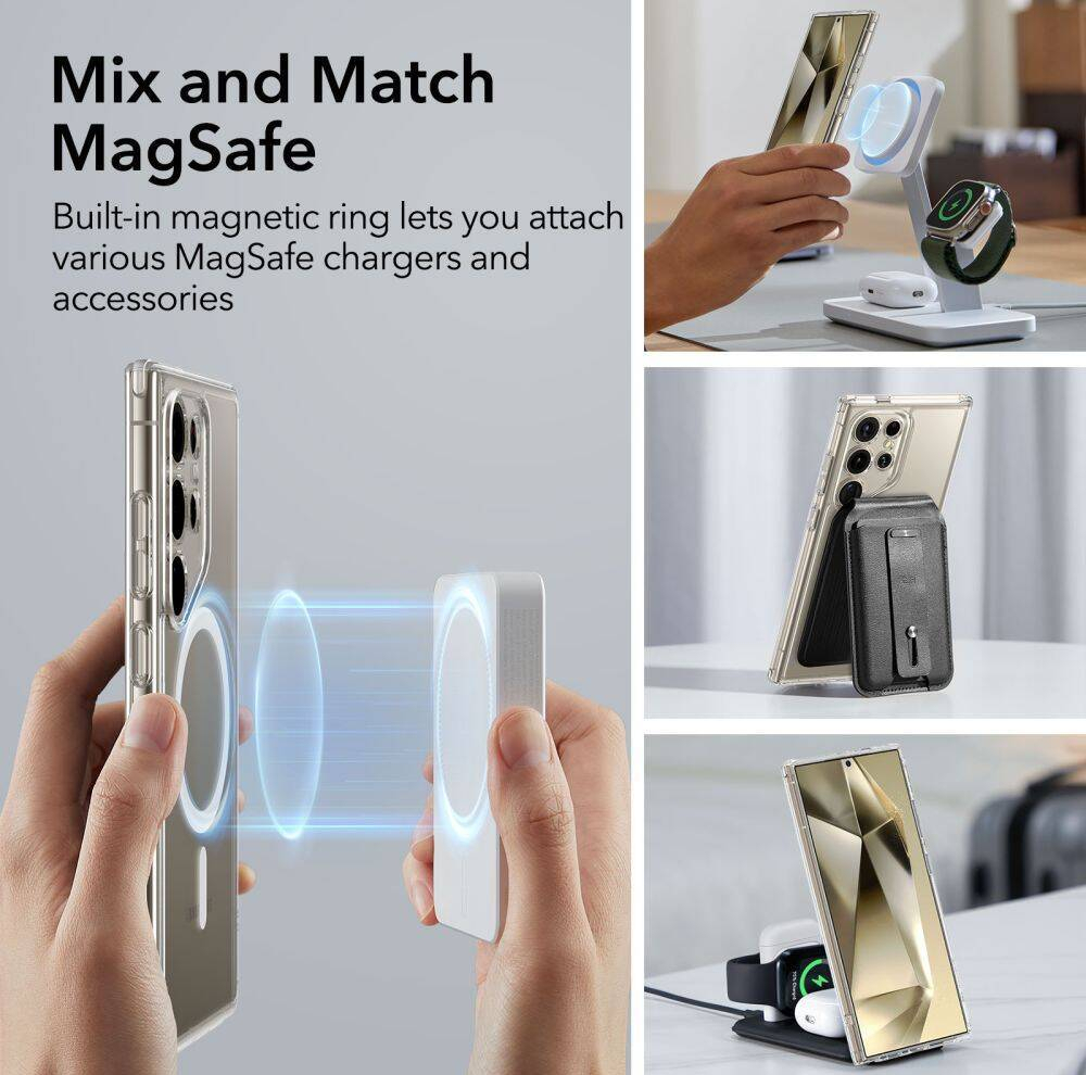 کاور قاب تک مدل مگ سیف magsafe مناسب برای گوشی موبایل سامسونگ Galaxy S24 ULTRA