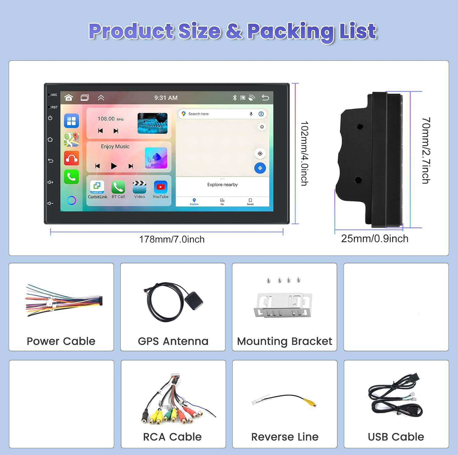 پخش کننده تصویری خودرو مدل LR711-8163 AHD