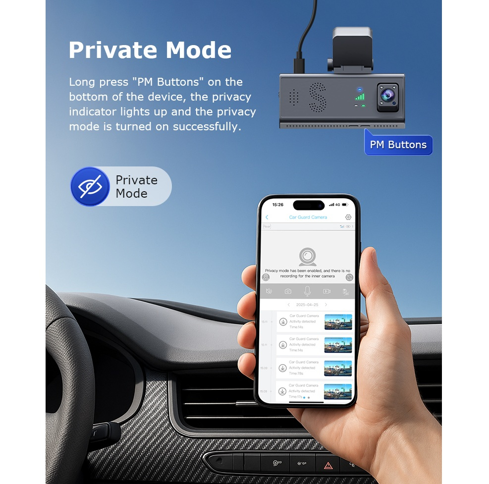 دوربین ثبت وقایع خودرو هونک مدل HK-C9-GPS-4G