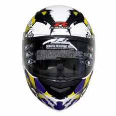 کلاه کاسکت فک متحرک راپیدو مدل MATT WHITE PURPLE