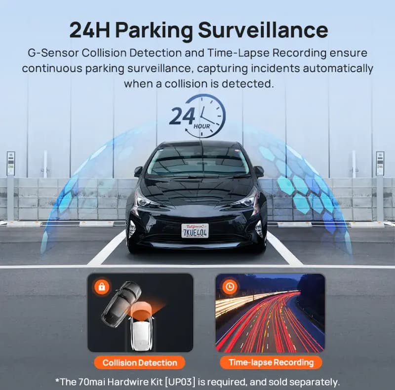 دوربین فیلم برداری خودرو سوِنتی مِی مدل Dash Cam A410 SET + Rear Cam Set (RC21)