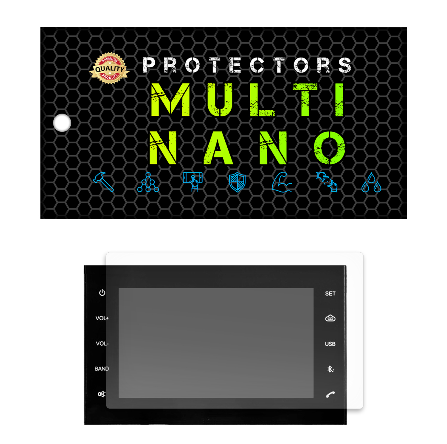 محافظ صفحه نمایش آنتی رفلکس مانیتور خودرو مولتی نانو مدل X-S1M مناسب برای ام وی ام X22 New