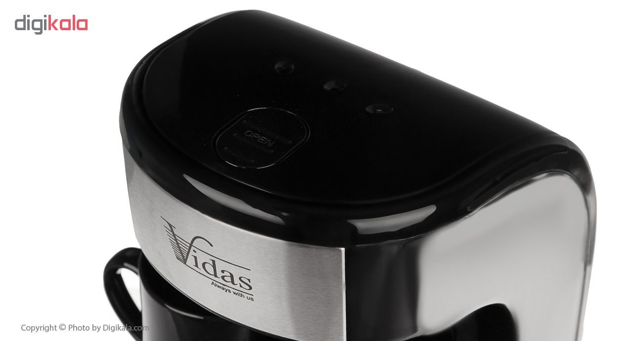 قهوهساز ویداس مدل VIR-2224، ظرفیت دمآوری دو فنجان با فیلتر دائمی