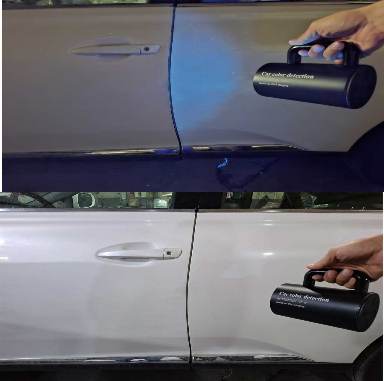 چراغ قوه یووی کارشناسی رنگ خودرو مدل UV-0945 charging