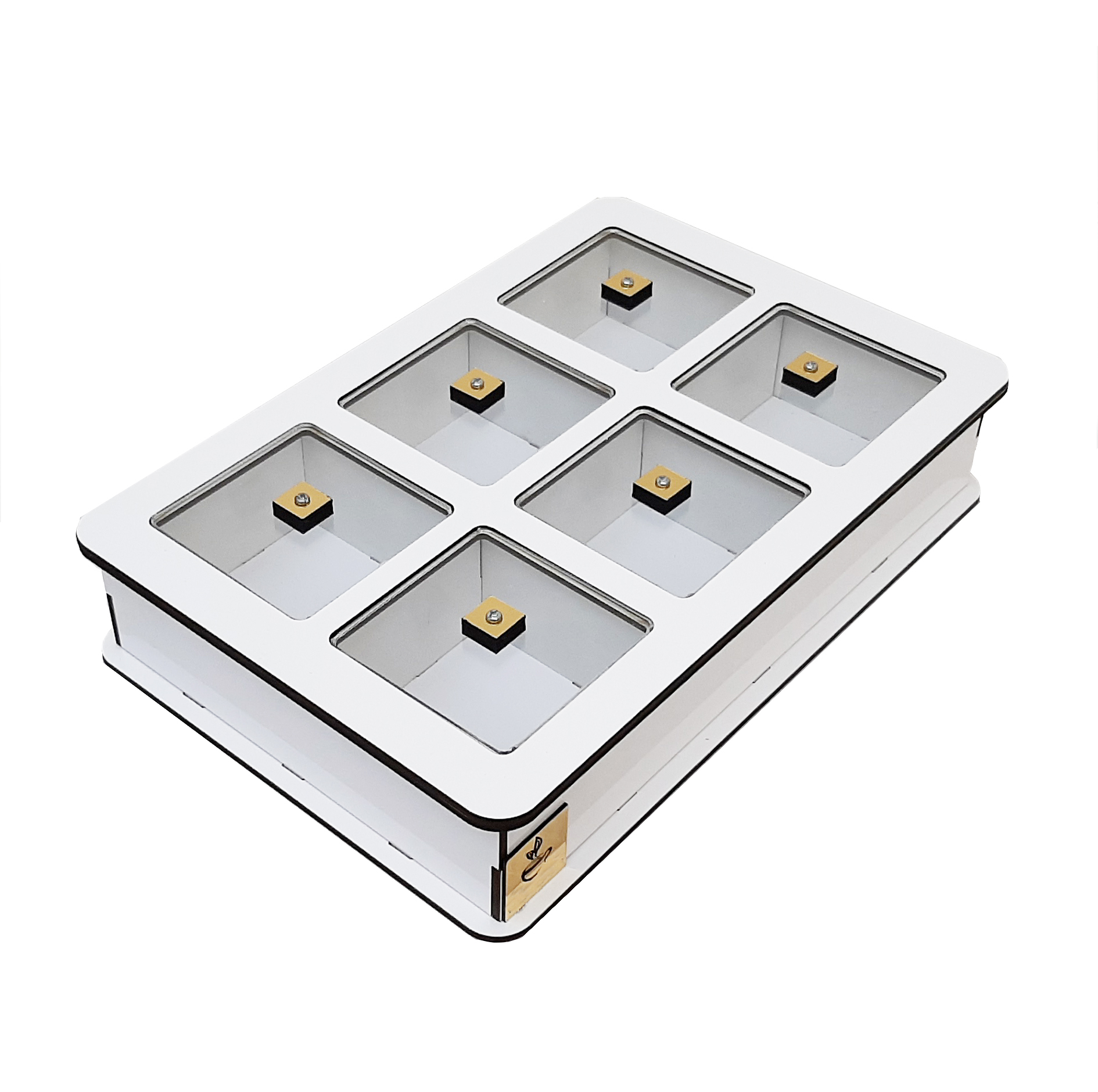 جعبه پذیرایی شکلاتخوری مستطیل مدل V101 با جنس چوب و پلاستیک، ساخت ایران، ابعاد 26x18x6 سانتیمتر، غیرقابل شستوشو