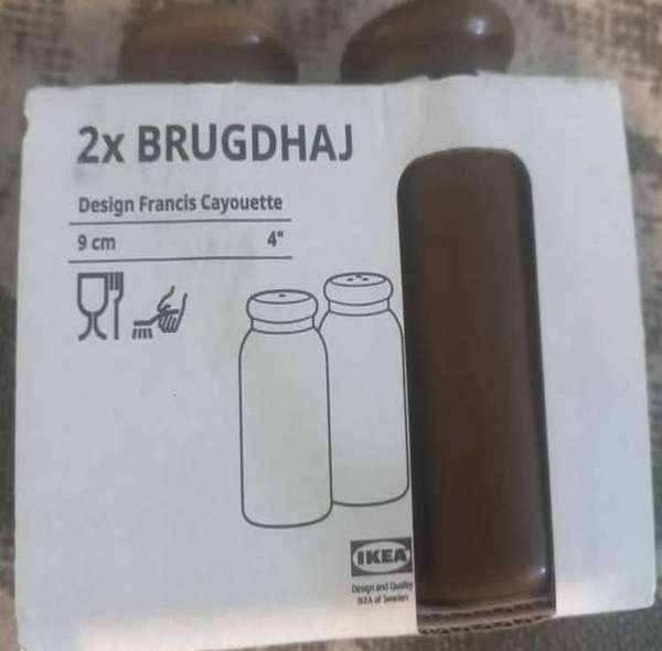 نمک پاش و فلفل پاش ایکیا مدل BRUGDHA مجموعه 2 عددی