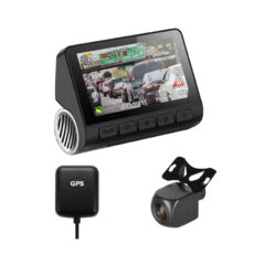 دوربین ثبت وقایع خودرو اتوویژن مدل HIS-4K-WiFi+GPS به همراه دوربین عقب و GPS