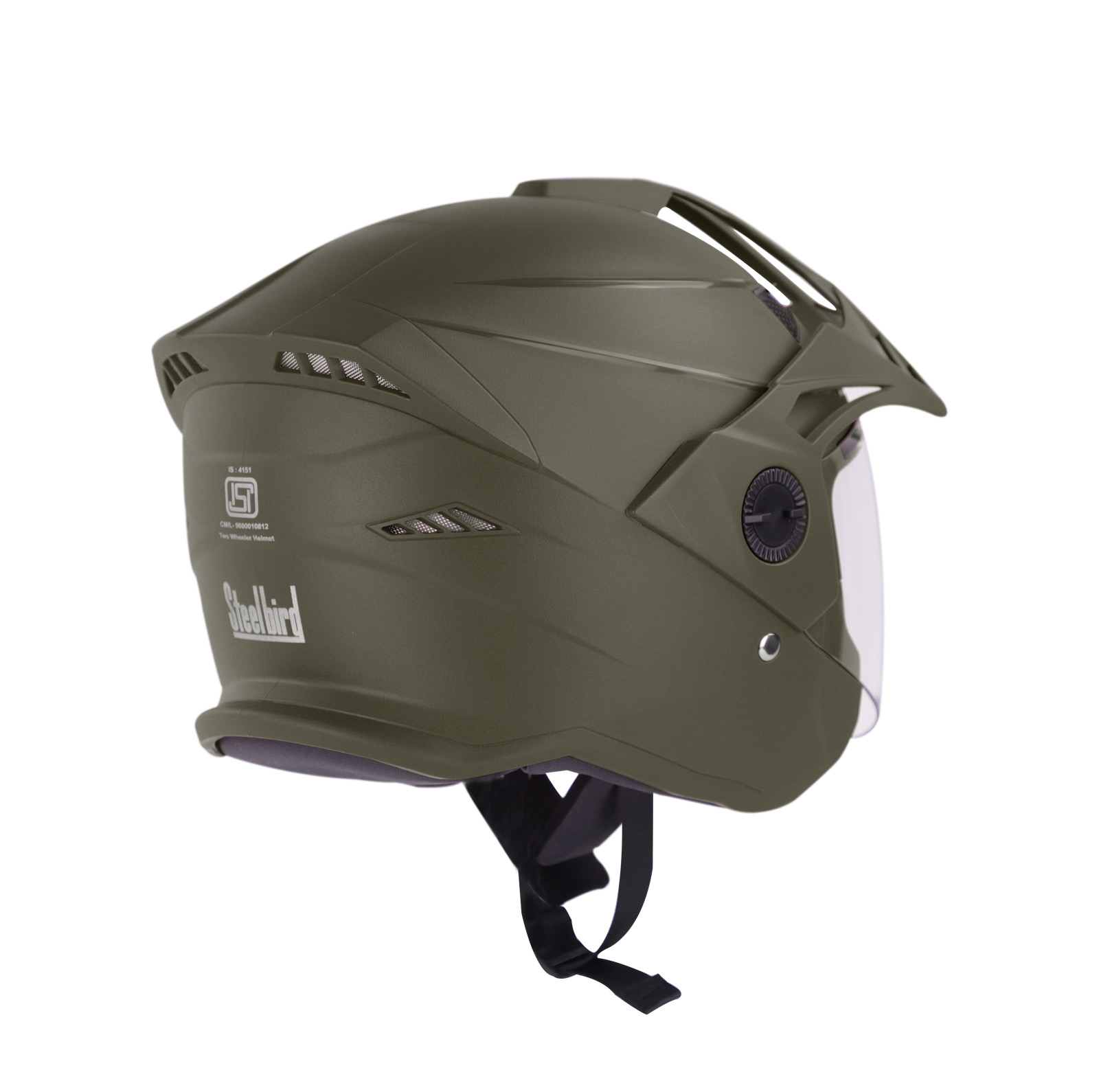 کلاه کاسکت بدون چانه استیل برد مدل AVA 23 green