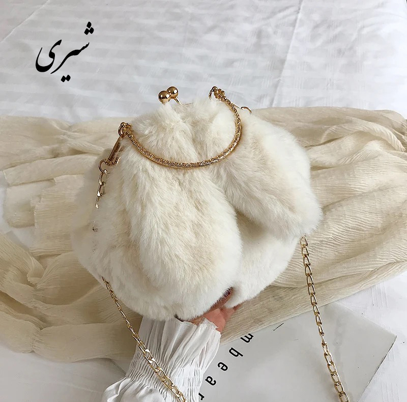 کیف رودوشی دخترانه مدل پولیشی طرح خرگوشی کد 101024
