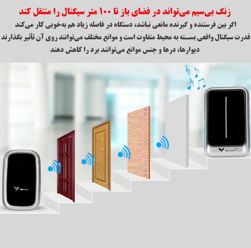 زنگ بی سیم ووبی مدل VV3 مجموعه دو عددی