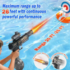تفنگ آب پاش ناب سل مدل شارژی چراغدار مخزن دار کد ELECTRIC WATER GUN NAAB003 برای رده سنی نوجوان
